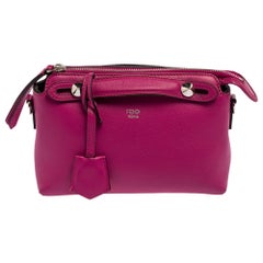 Fendi Fuchsia Leder Mini By The Way Crossbody Tasche