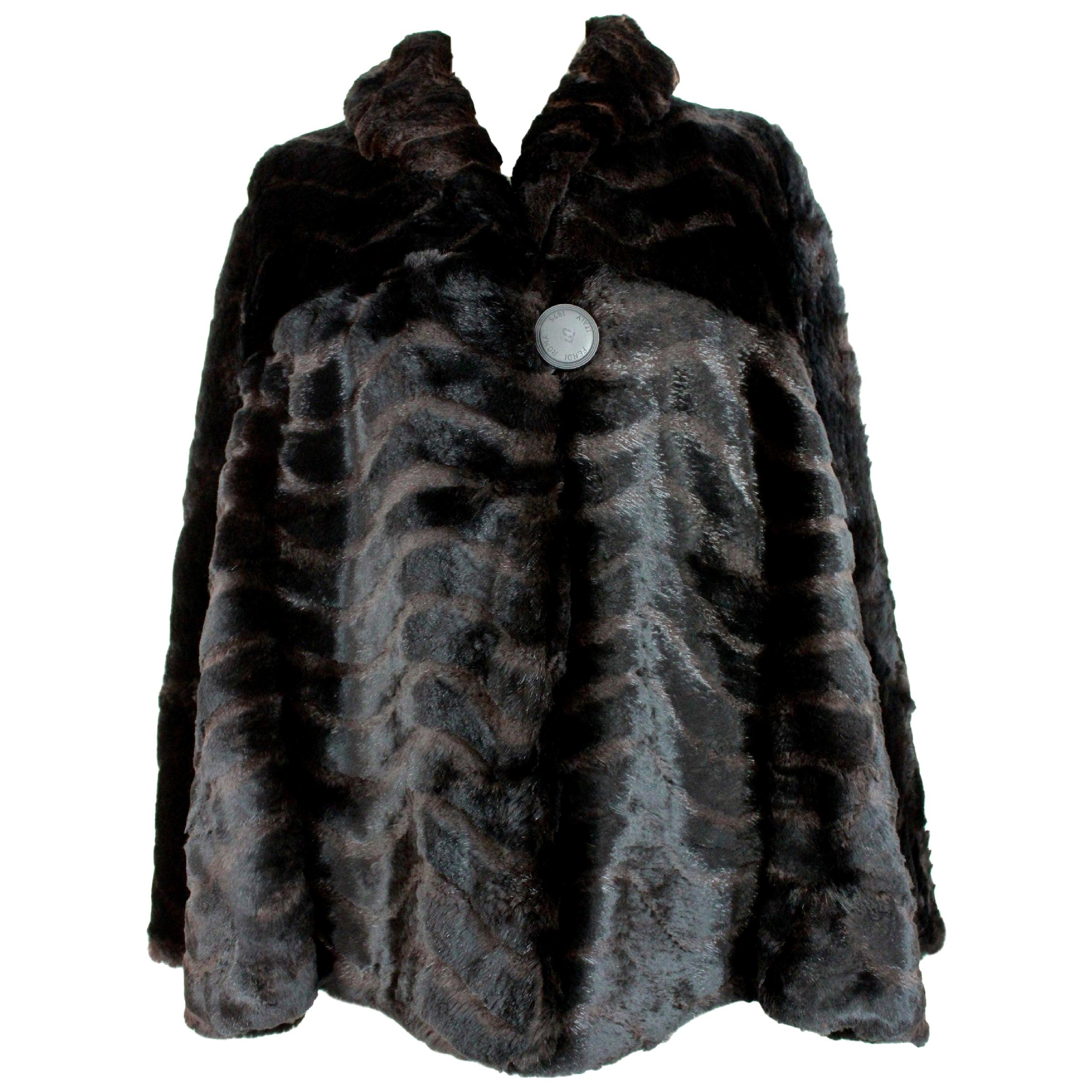 Fendi Sheared Mink Fur Short Bolero Jacket 1980s