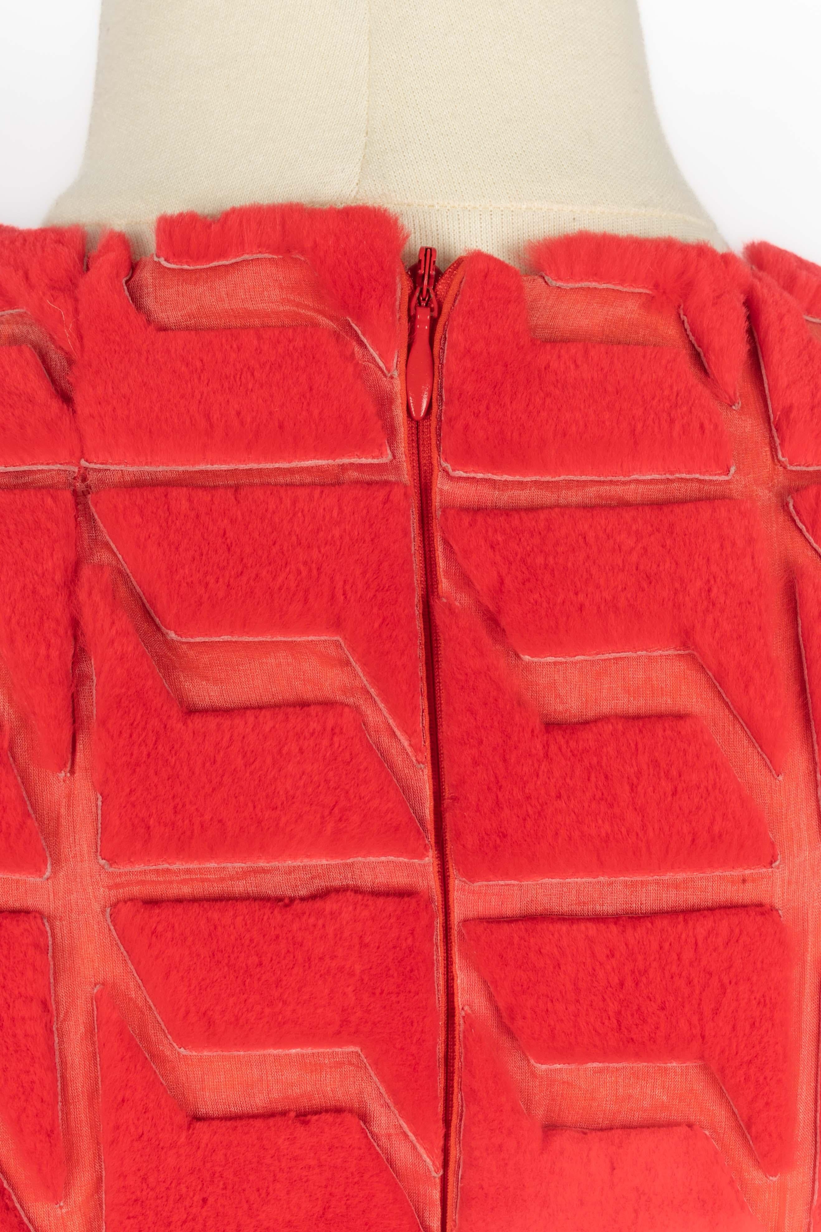 Fendi fur dress Spring 2014 1