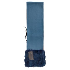 Fendi Fur Trimmed Cashmere Stole/Scarf