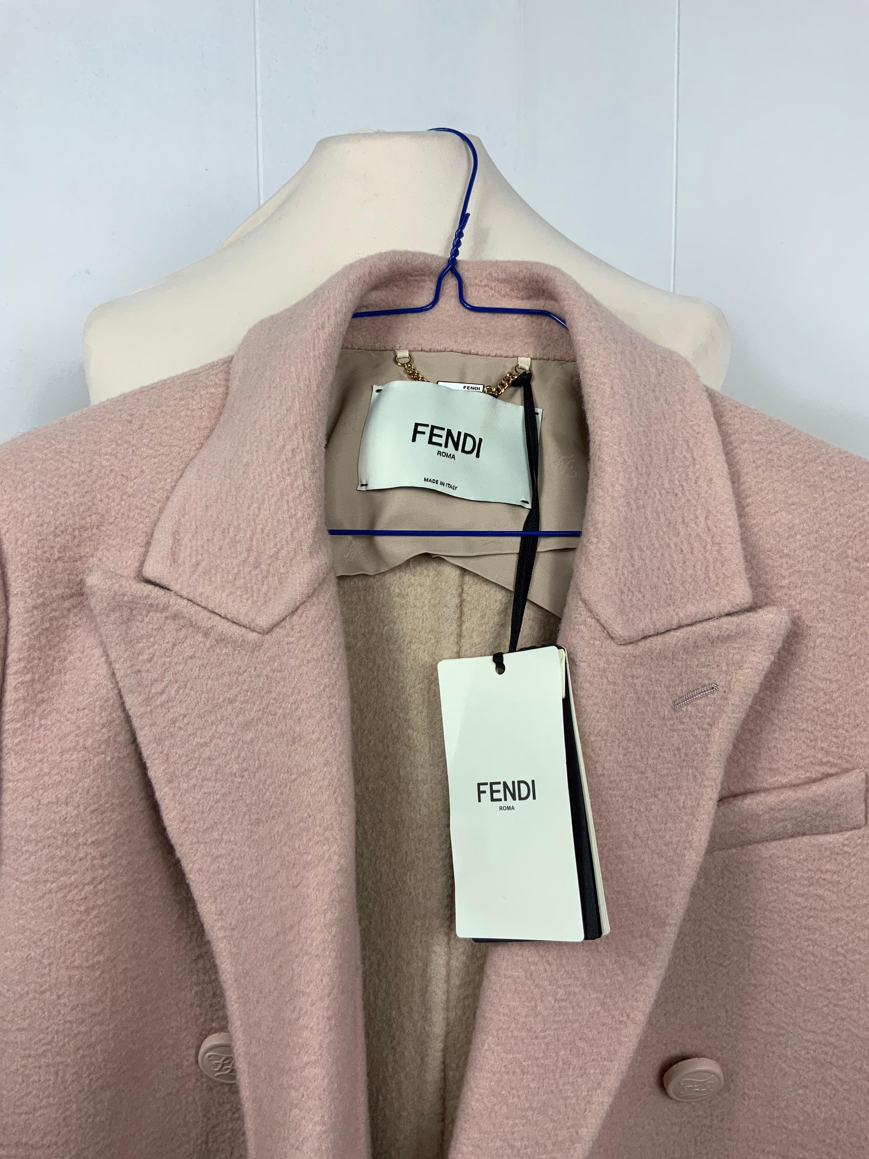 Fendi FW21 pink camel-hair Coat 1
