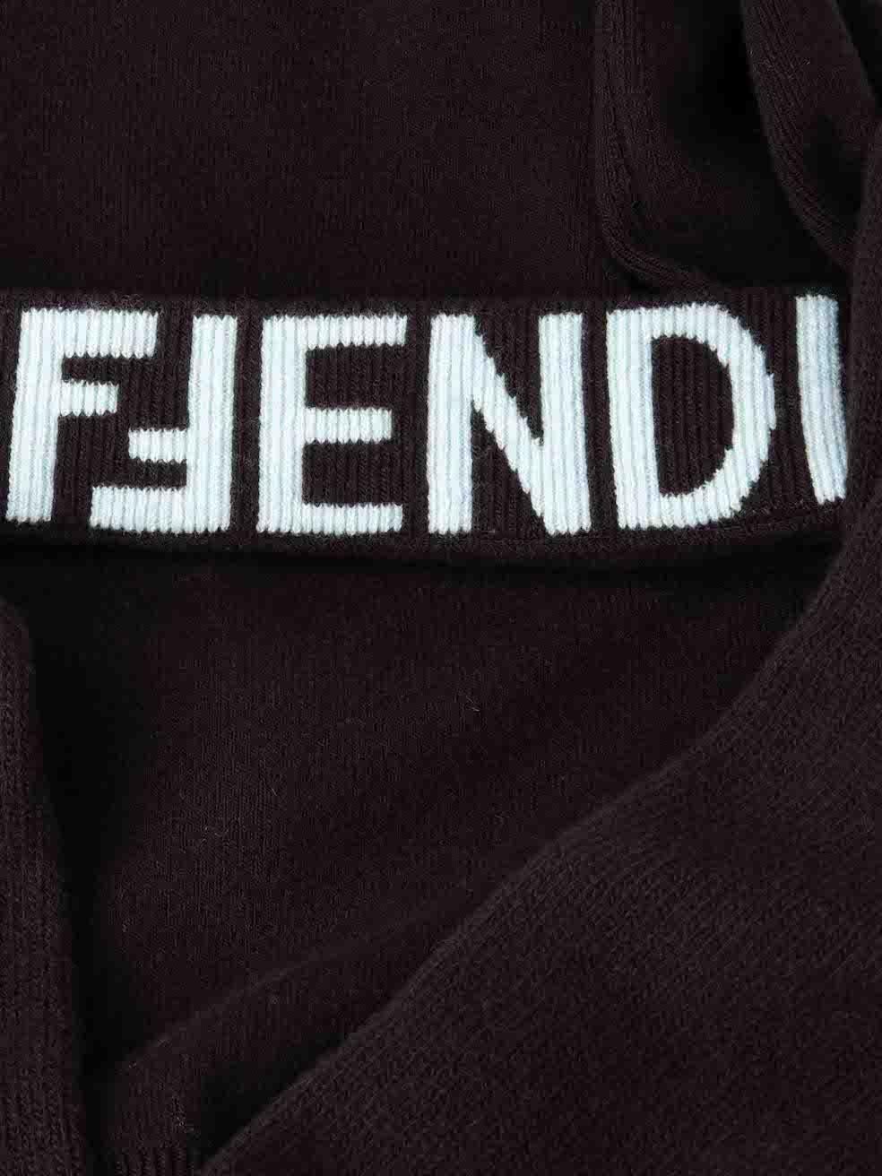 Fendi FW23 Pull en laine marron foncé Taille S Neuf - En vente à London, GB