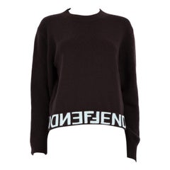 Fendi FW23 Dark Brown Wool Knit Sweater Size S