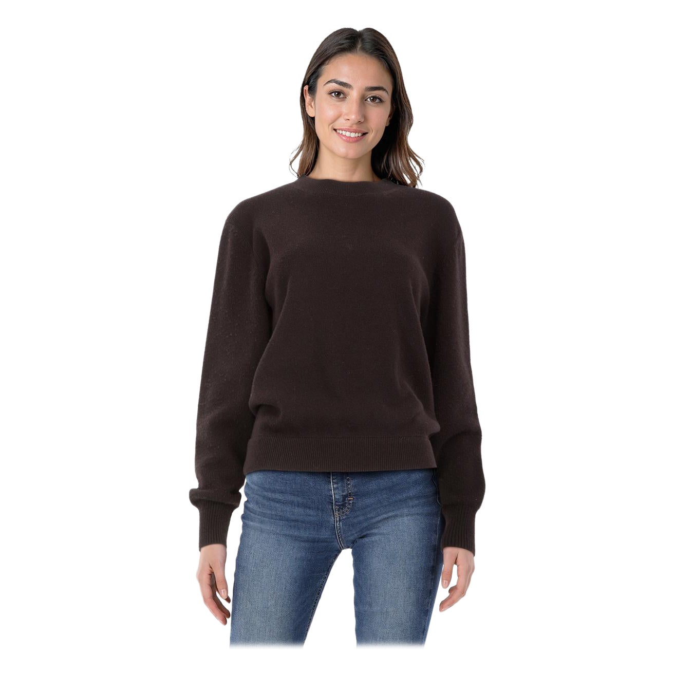 Fendi FW23 Dark Brown Wool Knitted Sweater Size S For Sale
