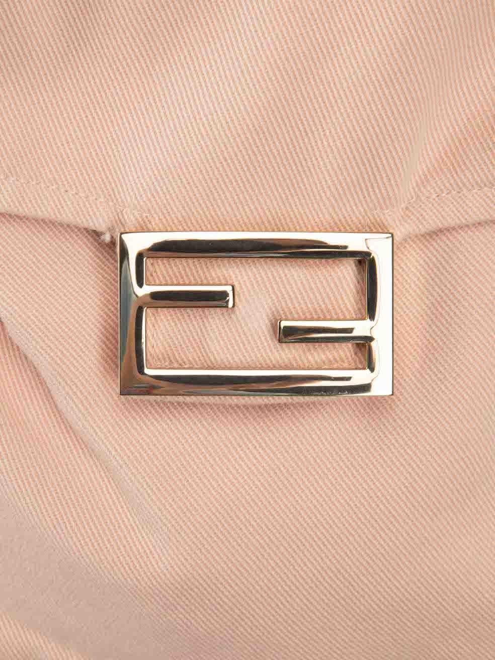 Women's Fendi FW23 Pink Pocket Detail Drill Jacket Size XS For Sale