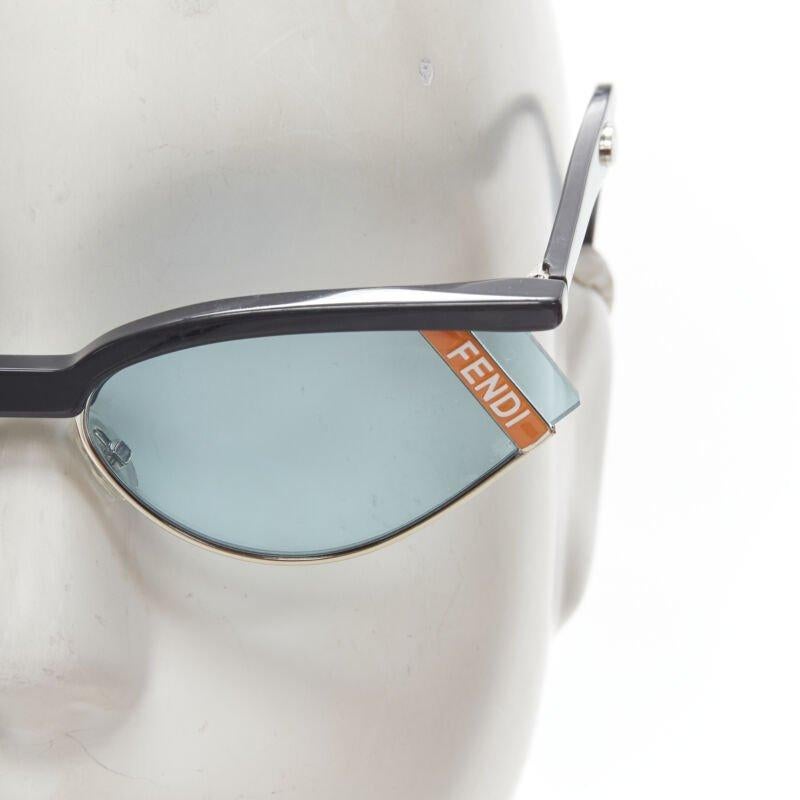 FENDI GENTLE MONSTER  FF0369/S No.1 blue tinted cat eye sunglasses
Reference: ANWU/A00070
Brand: Fendi
Model: FF0369/S
Collection: Gentle Fendi
Material: Acetate
Color: Blue
Pattern: Solid
Made in: Italy

CONDITION:
Condition: Excellent, this item