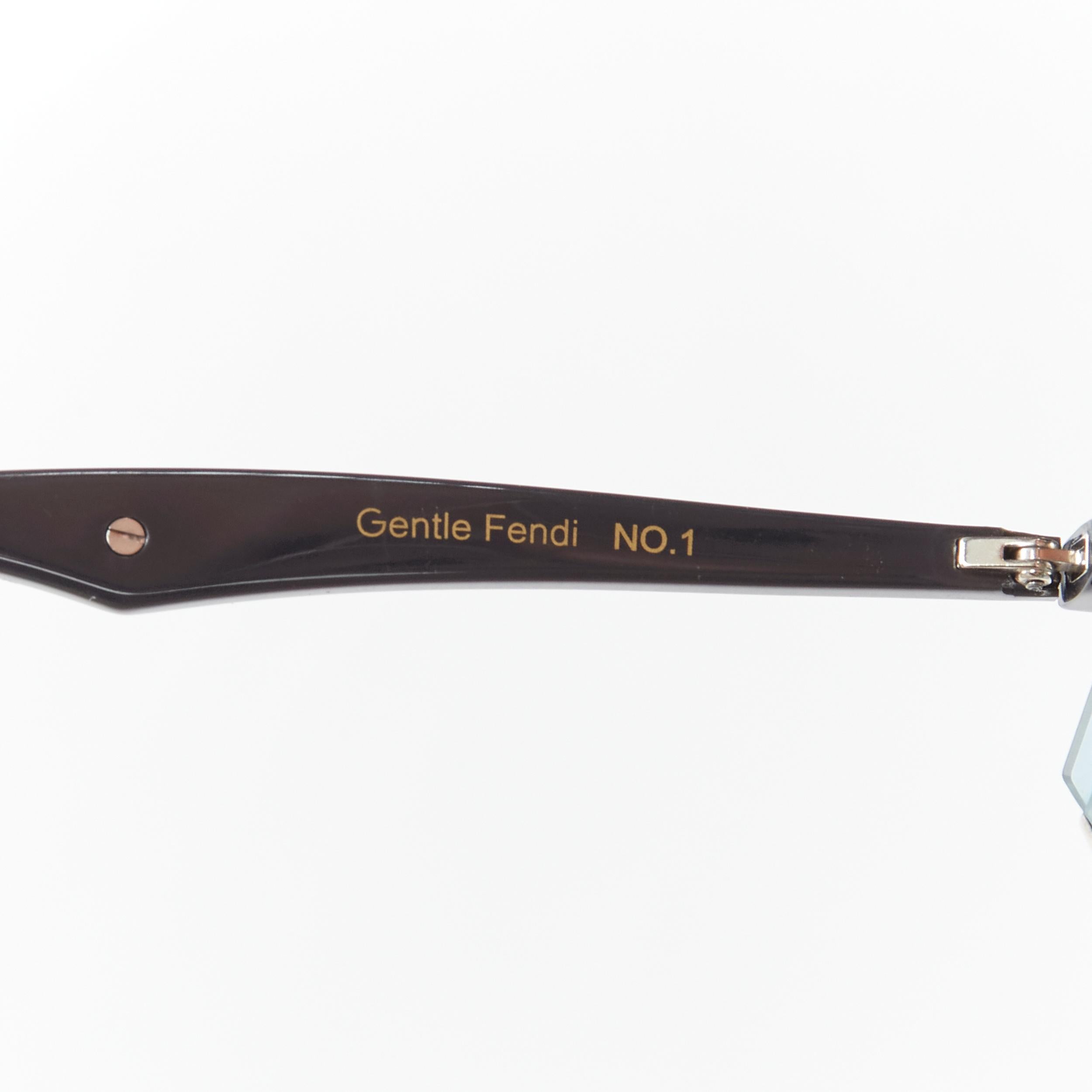 FENDI GENTLE MONSTER  FF0369/S No.1 blue tinted cat eye sunglasses For Sale 5