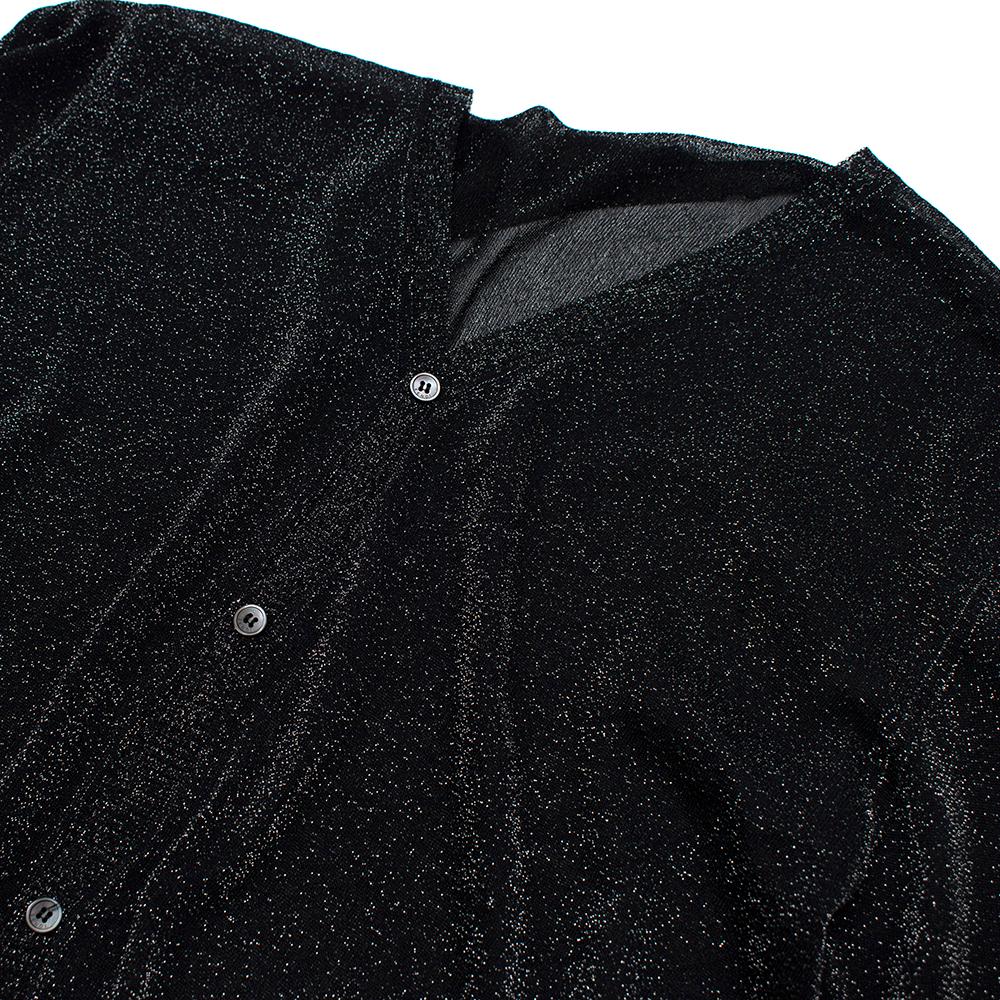 Fendi Glitter Black Semi-Sheer Cardigan - Size Mens M / Womens L In Excellent Condition For Sale In London, GB