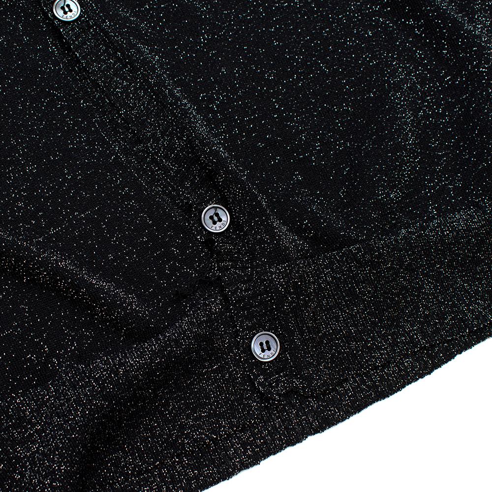 Women's or Men's Fendi Glitter Black Semi-Sheer Cardigan - Size Mens M / Womens L For Sale