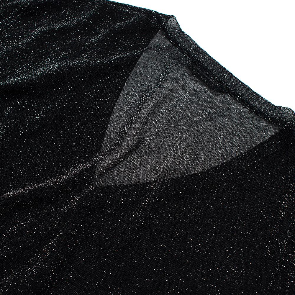 Fendi Glitter Black Semi-Sheer Cardigan - Size Mens M / Womens L For Sale 2