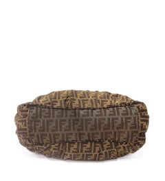 Fendi Glitter Brown Zucca Canvas Large Mia Tote