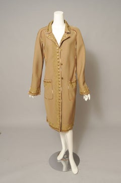 Fendi Gold Beaded & Gold Soutache Embroidered Coat
