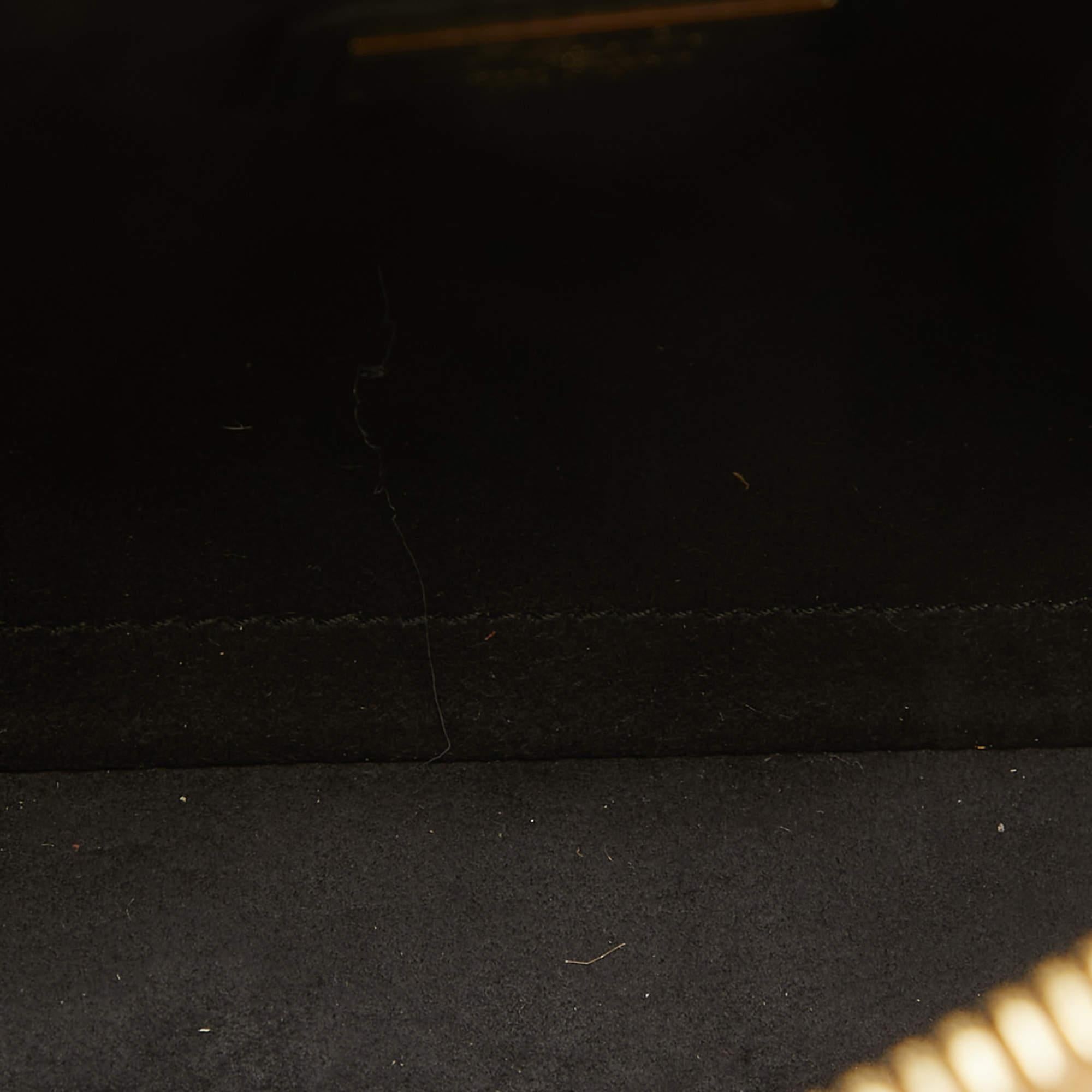 Fendi Gold/Black Leather Small Gold Edition Dotcom Click Top Handle Bag en vente 5