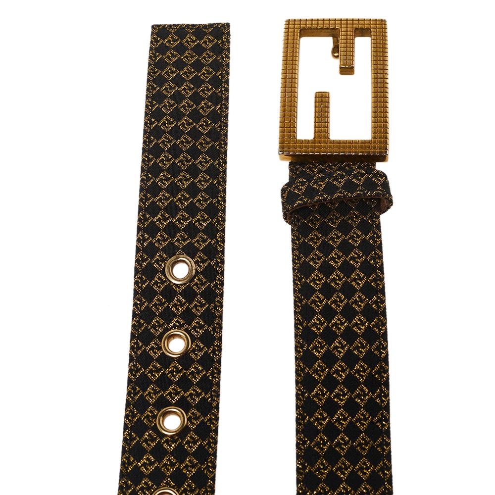 black and gold fendi belt