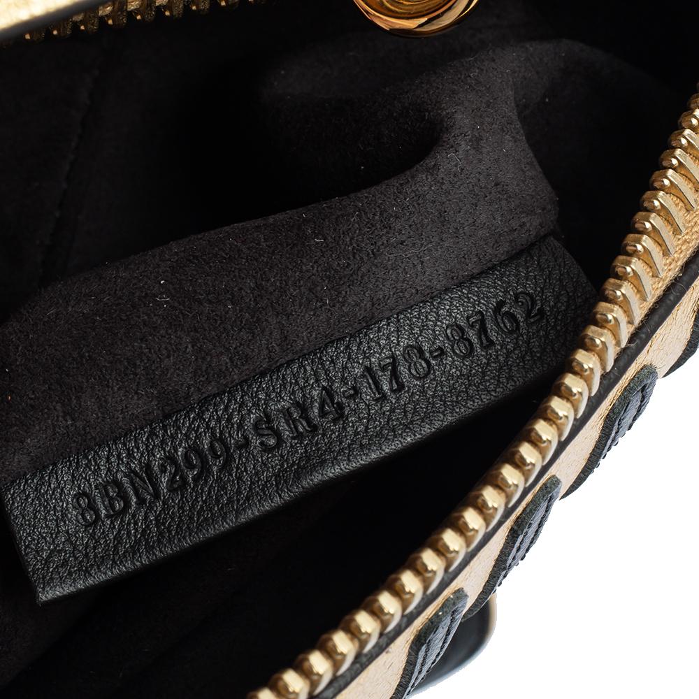 Fendi Gold/Black Quilted Leather Dotcom Click Shoulder Bag 1