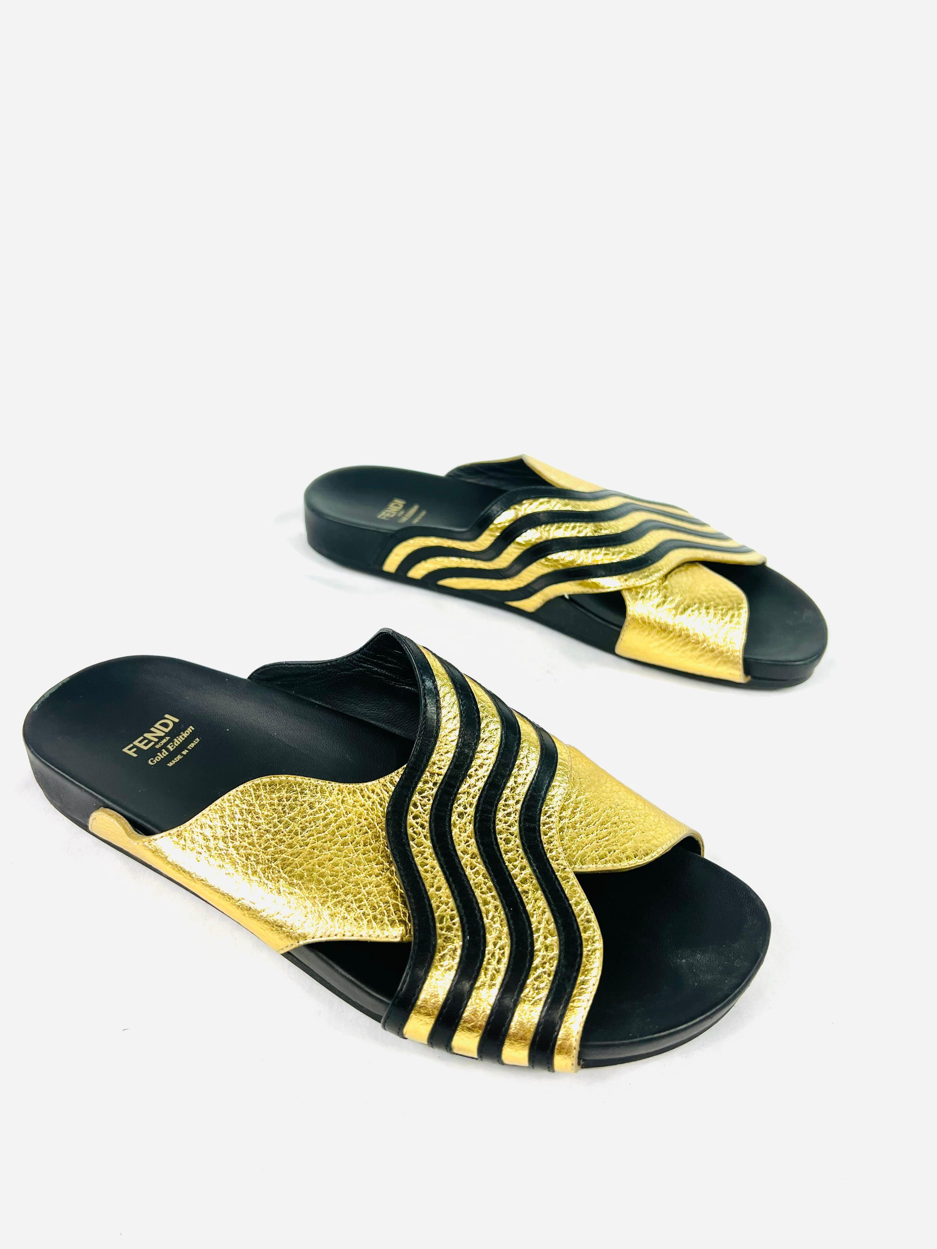 fendi gold shoes