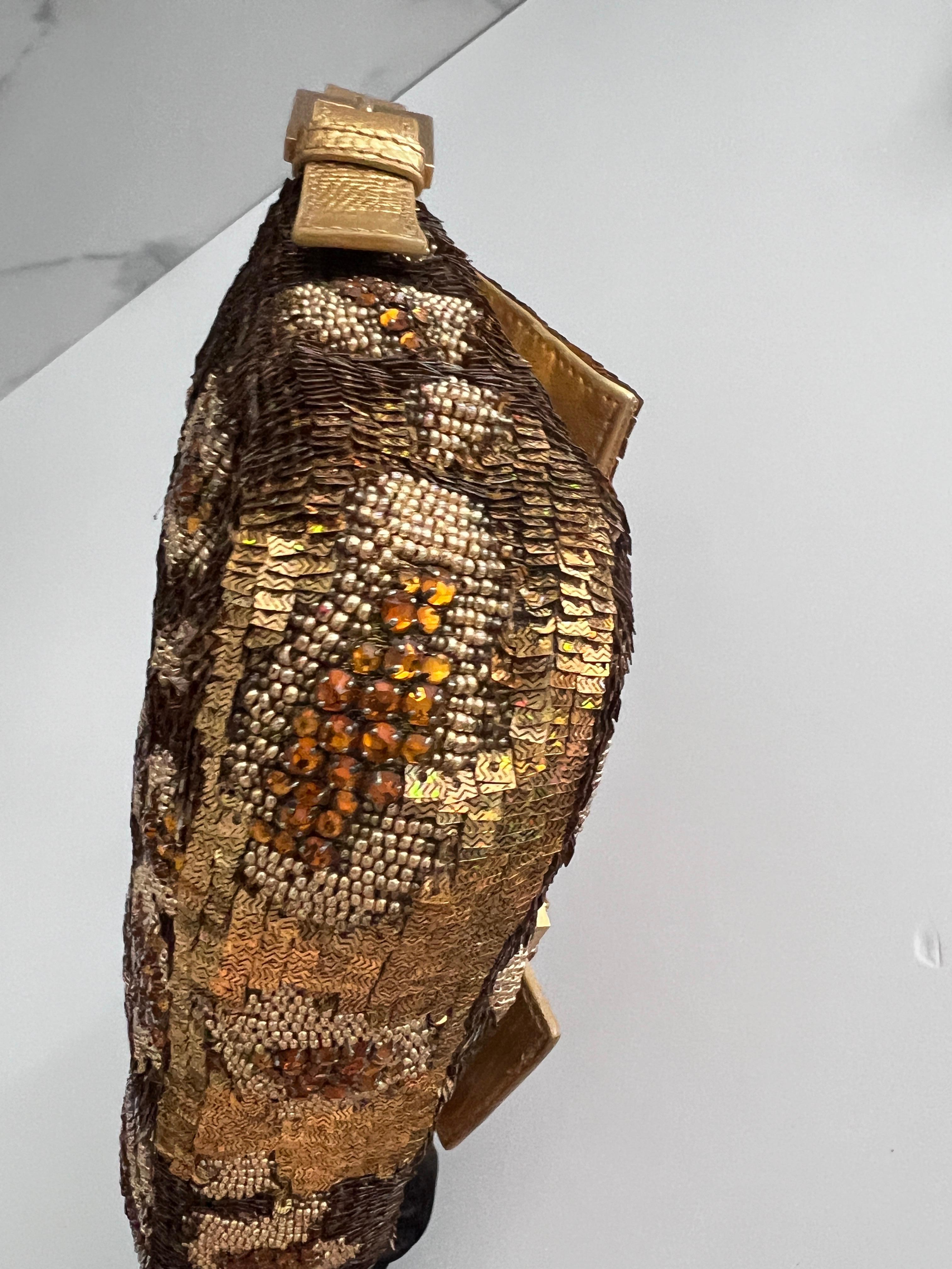 Fendi gold grape sequin baguette 2