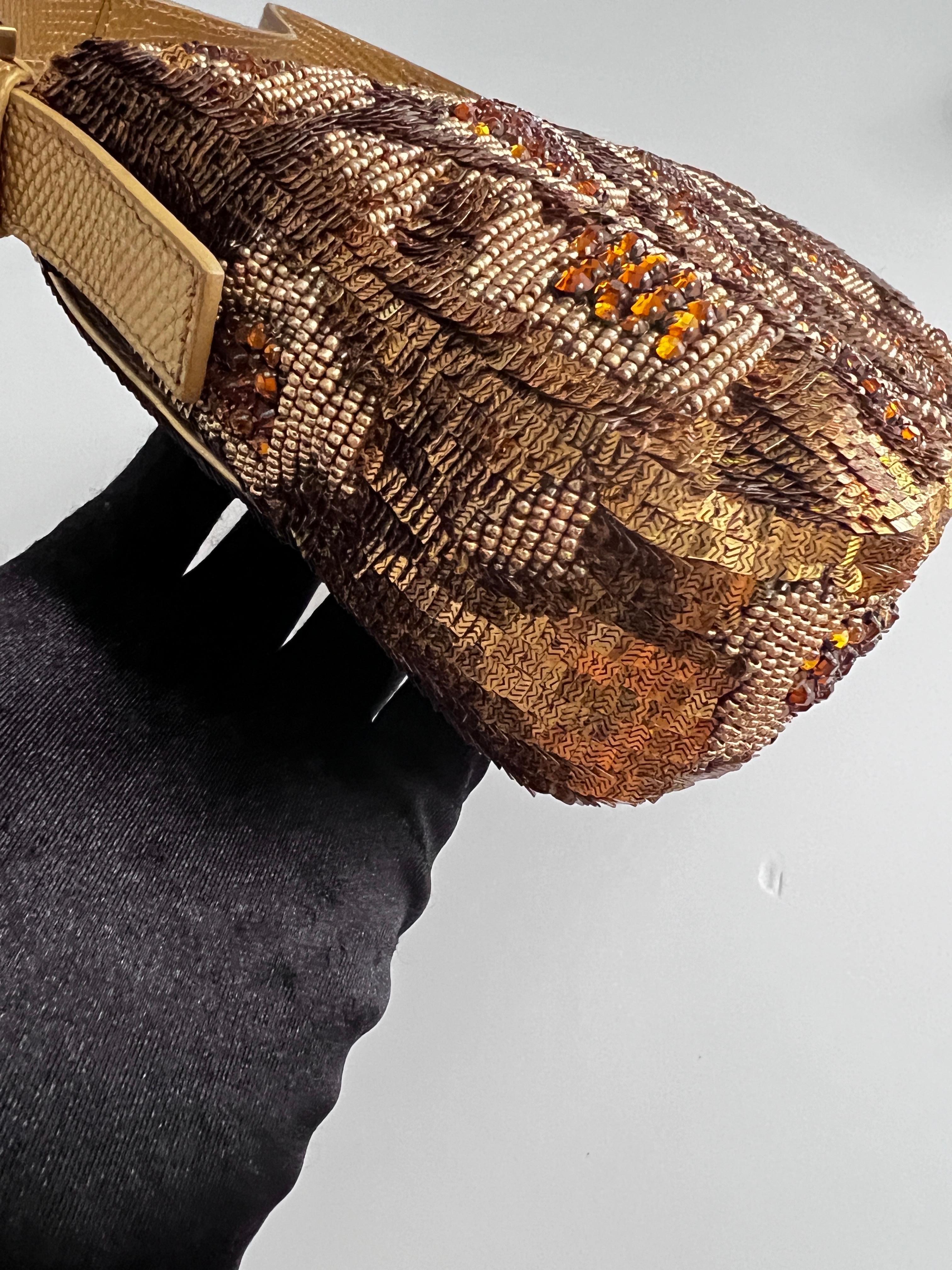 Fendi gold grape sequin baguette 3