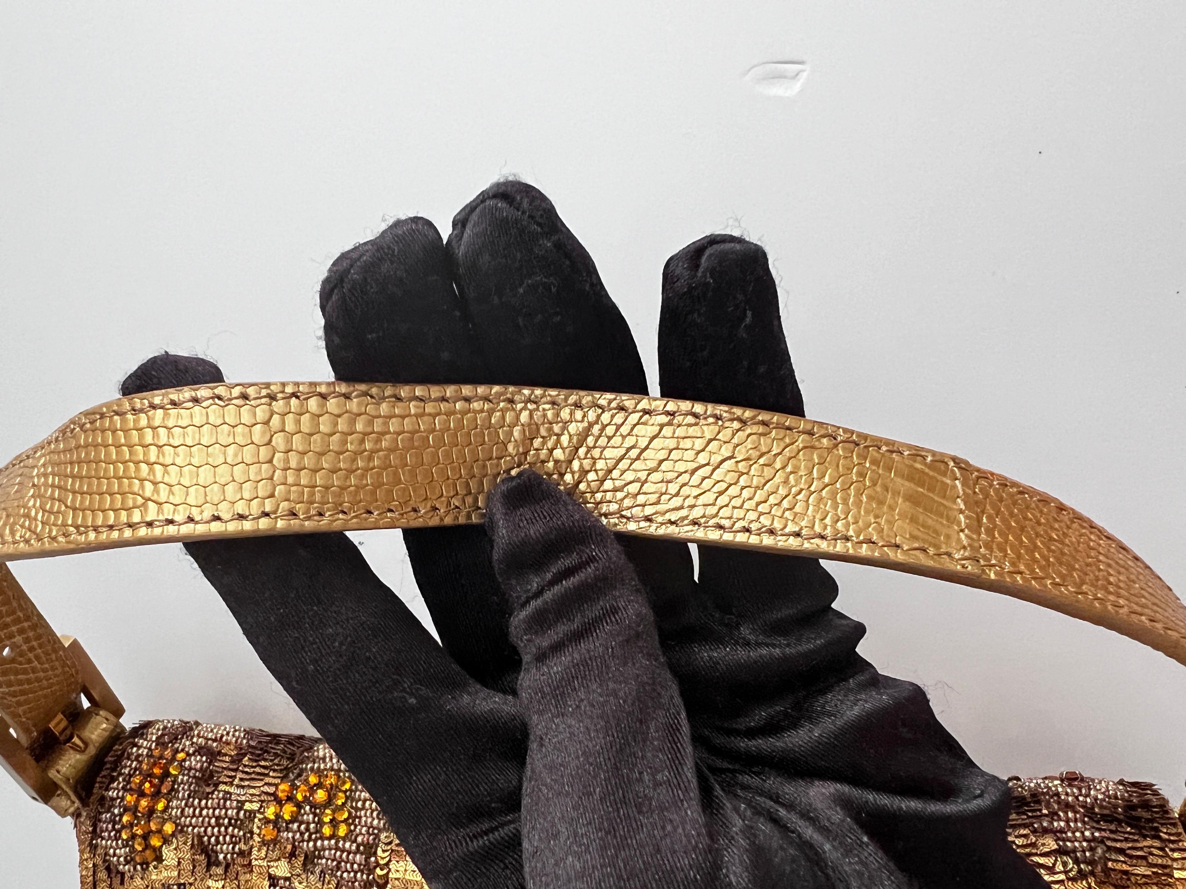 Fendi gold grape sequin baguette 4