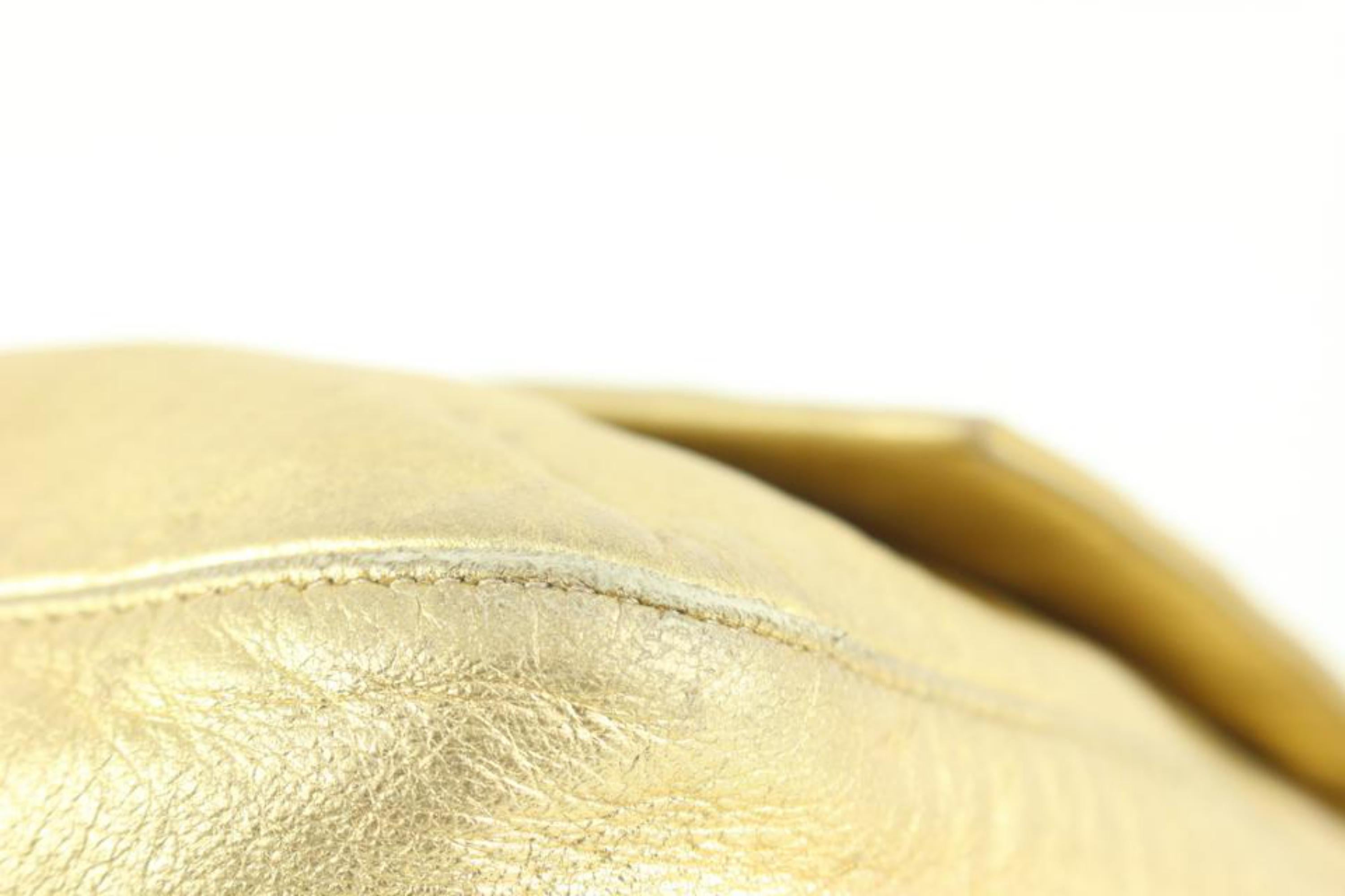 Fendi Gold Leather Crystal Mama Baguette 9f830a 1