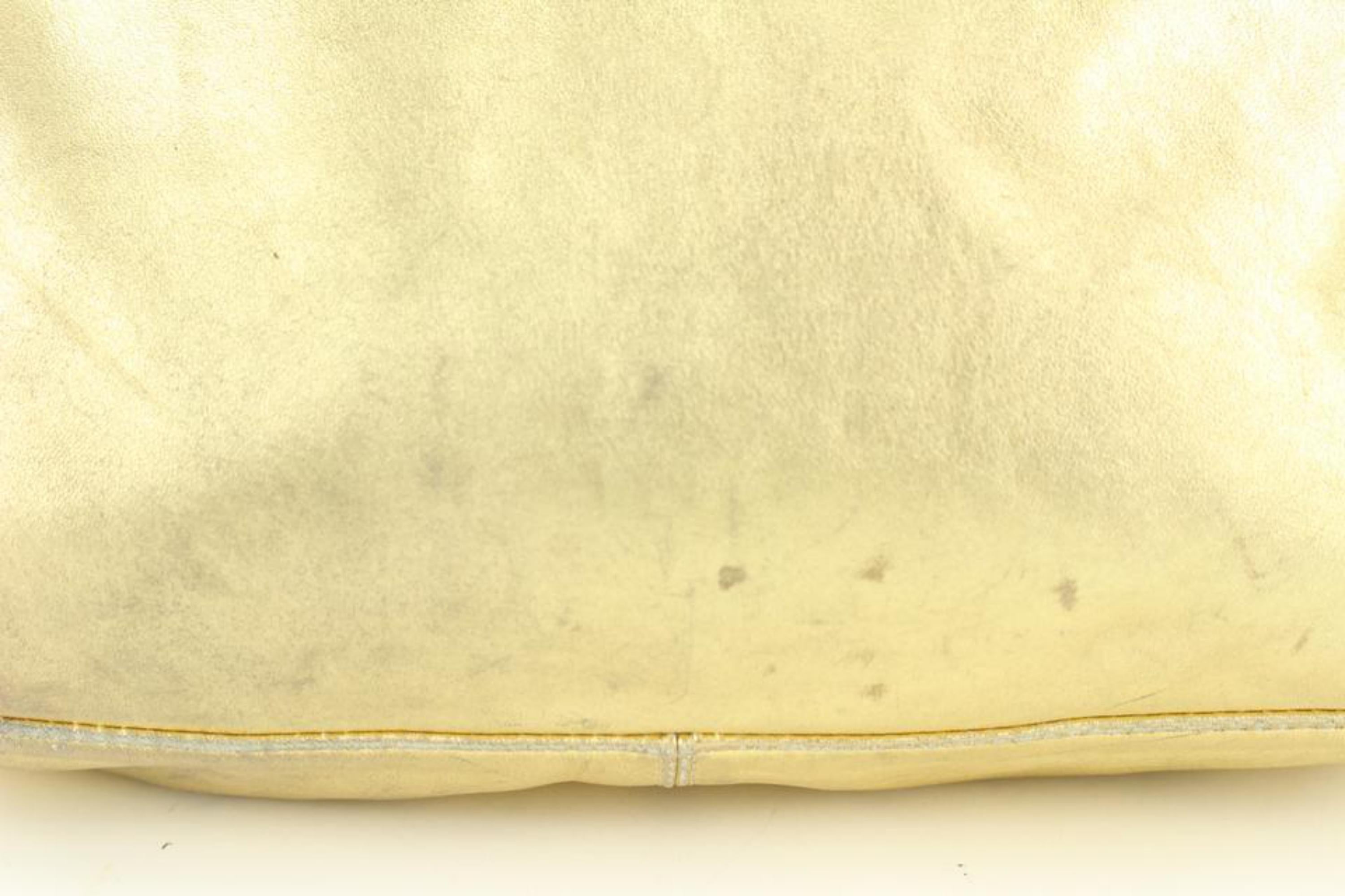 Fendi Gold Leather Crystal Mama Baguette 9f830a 2