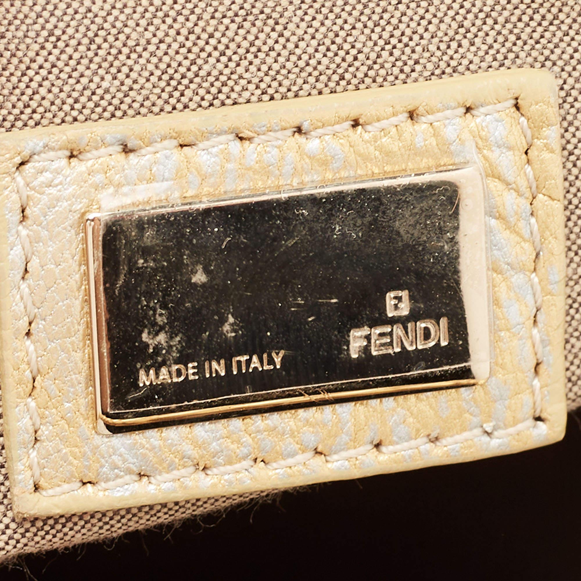 Fendi Gold Leather Mini Spy Bag 6