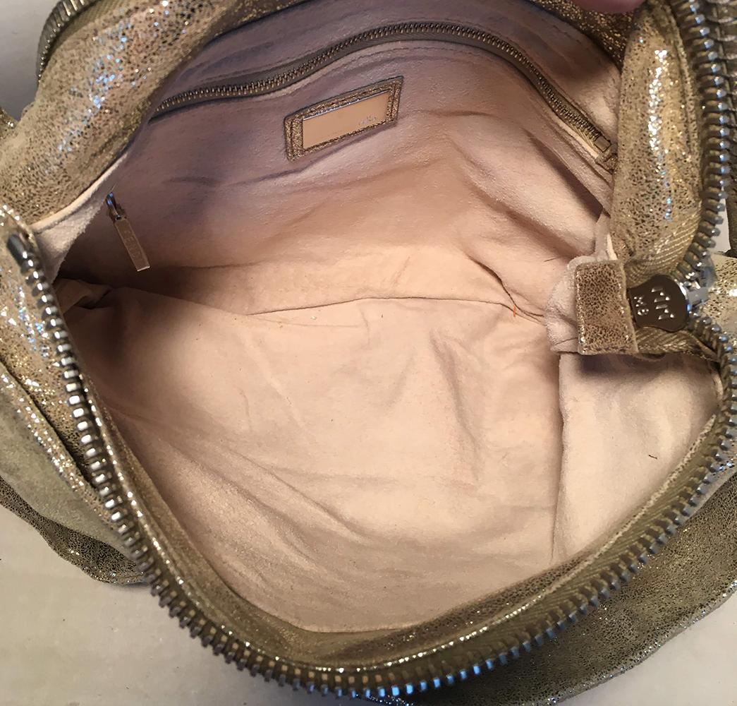 Fendi Gold Leather Wrapping Straps Small Shoulder Bag In Excellent Condition For Sale In Philadelphia, PA