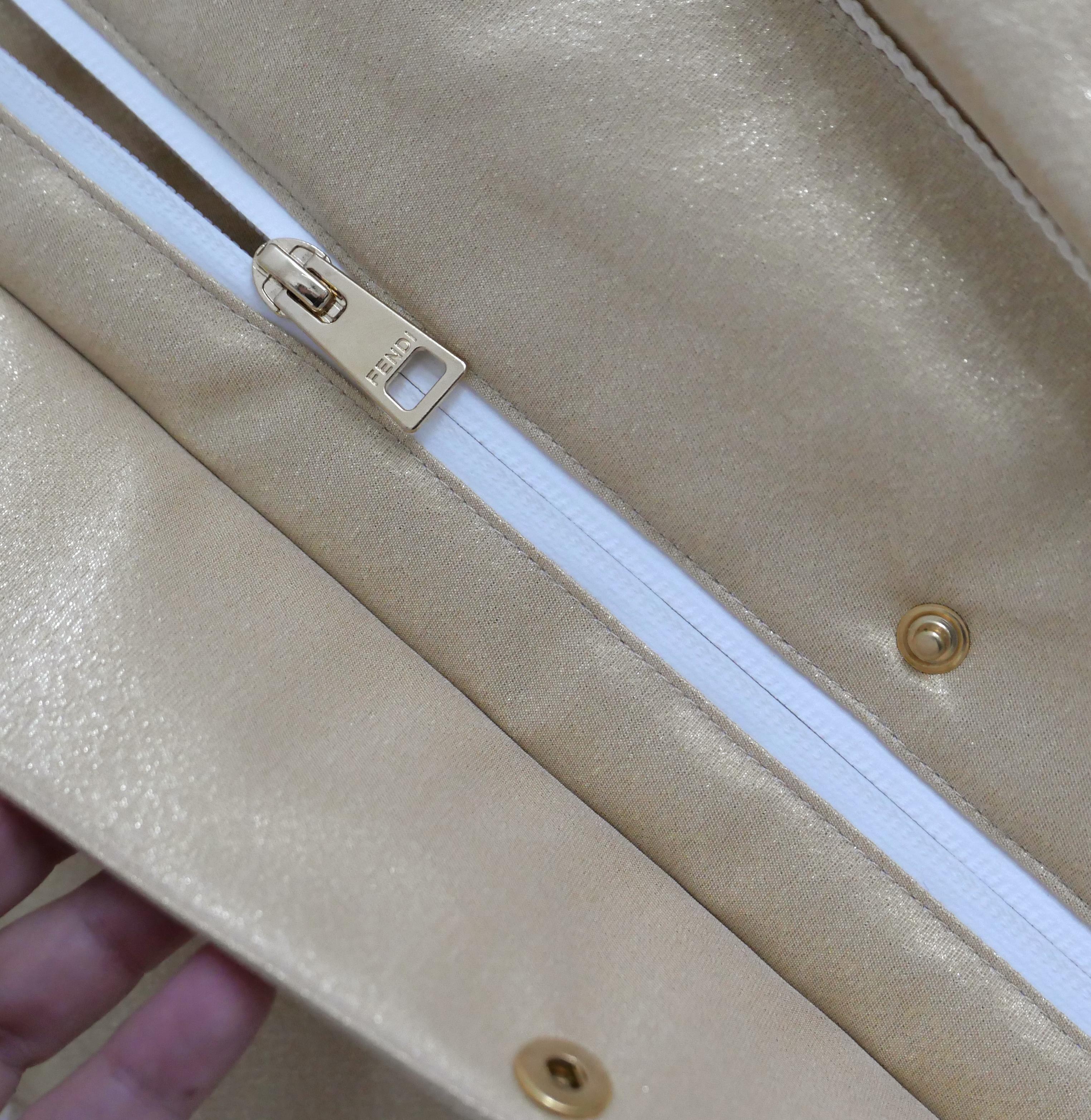 Giacca da sci Fendi in lurex dorato in vendita 5