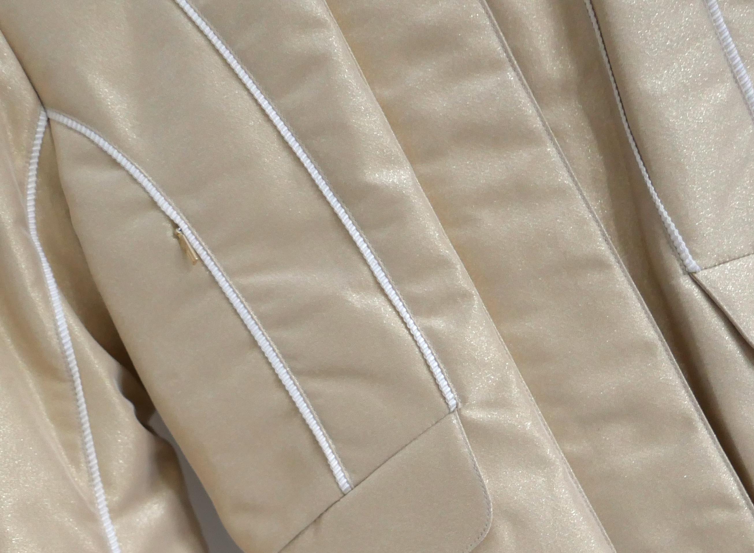 Oro Giacca da sci Fendi in lurex dorato in vendita