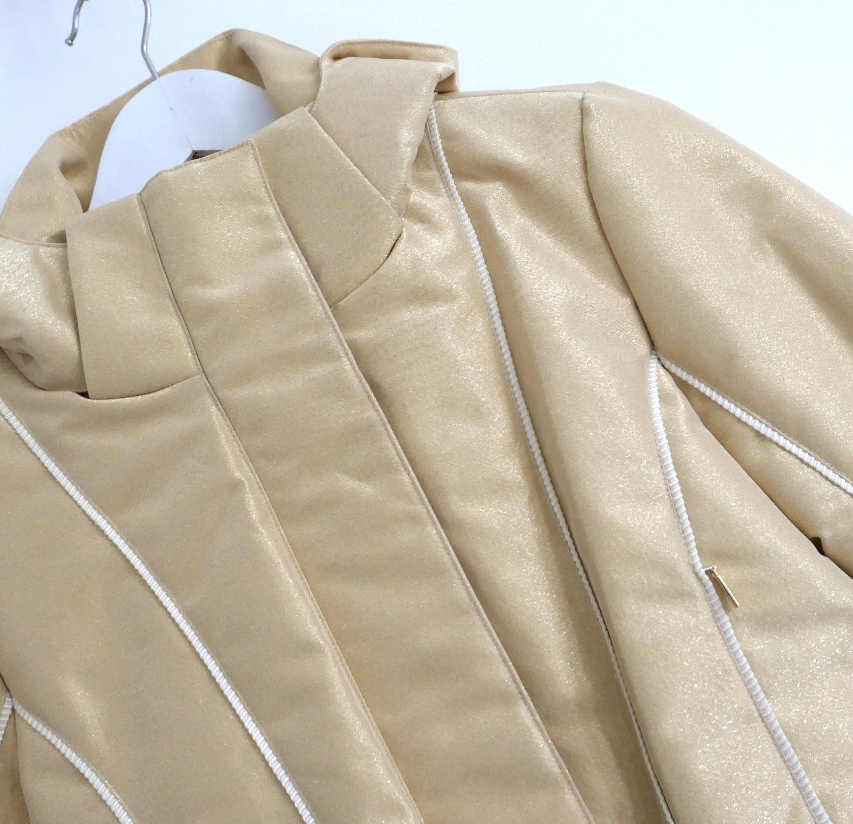 Giacca da sci Fendi in lurex dorato In condizioni buone in vendita a London, GB