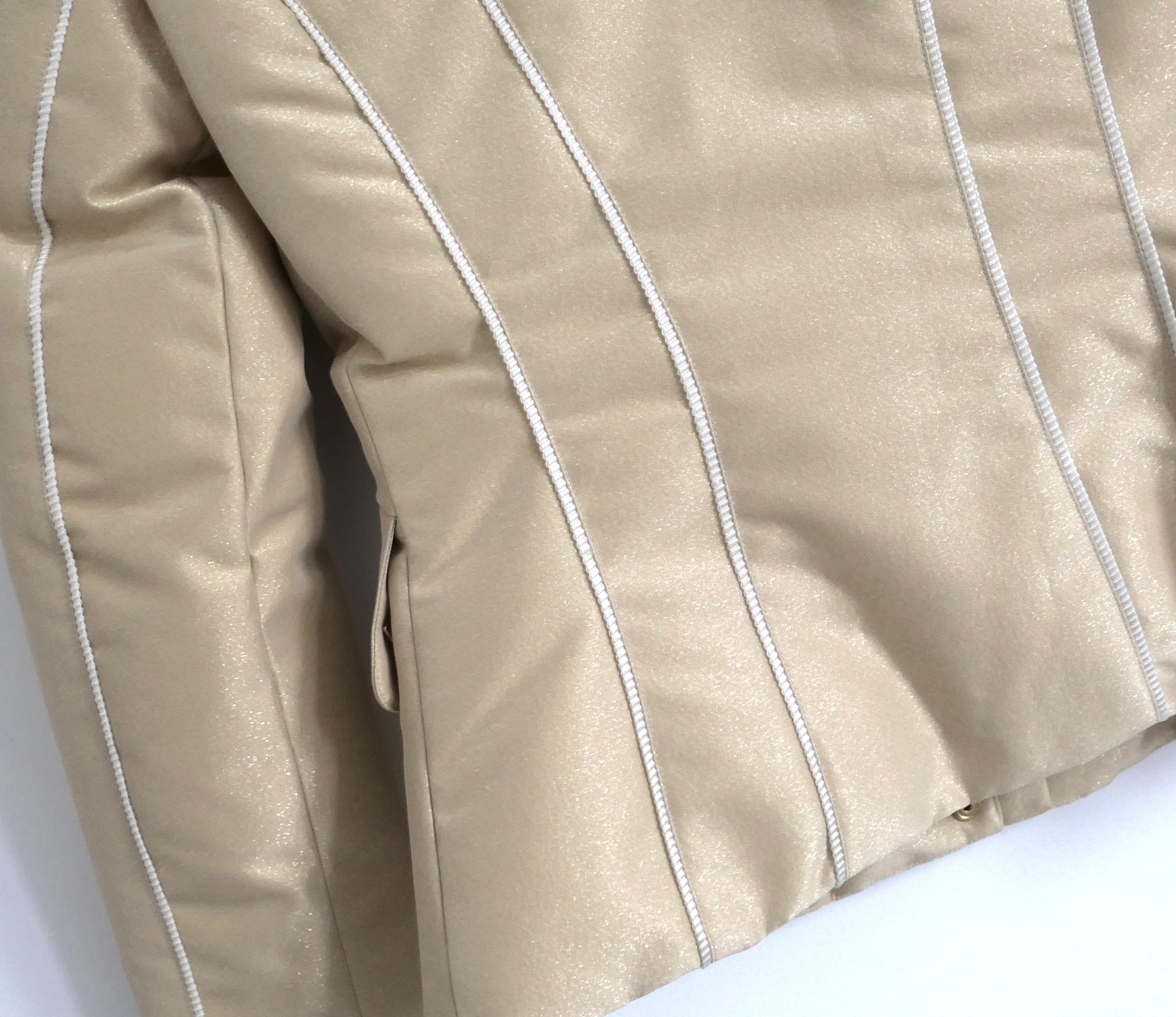 Giacca da sci Fendi in lurex dorato in vendita 2