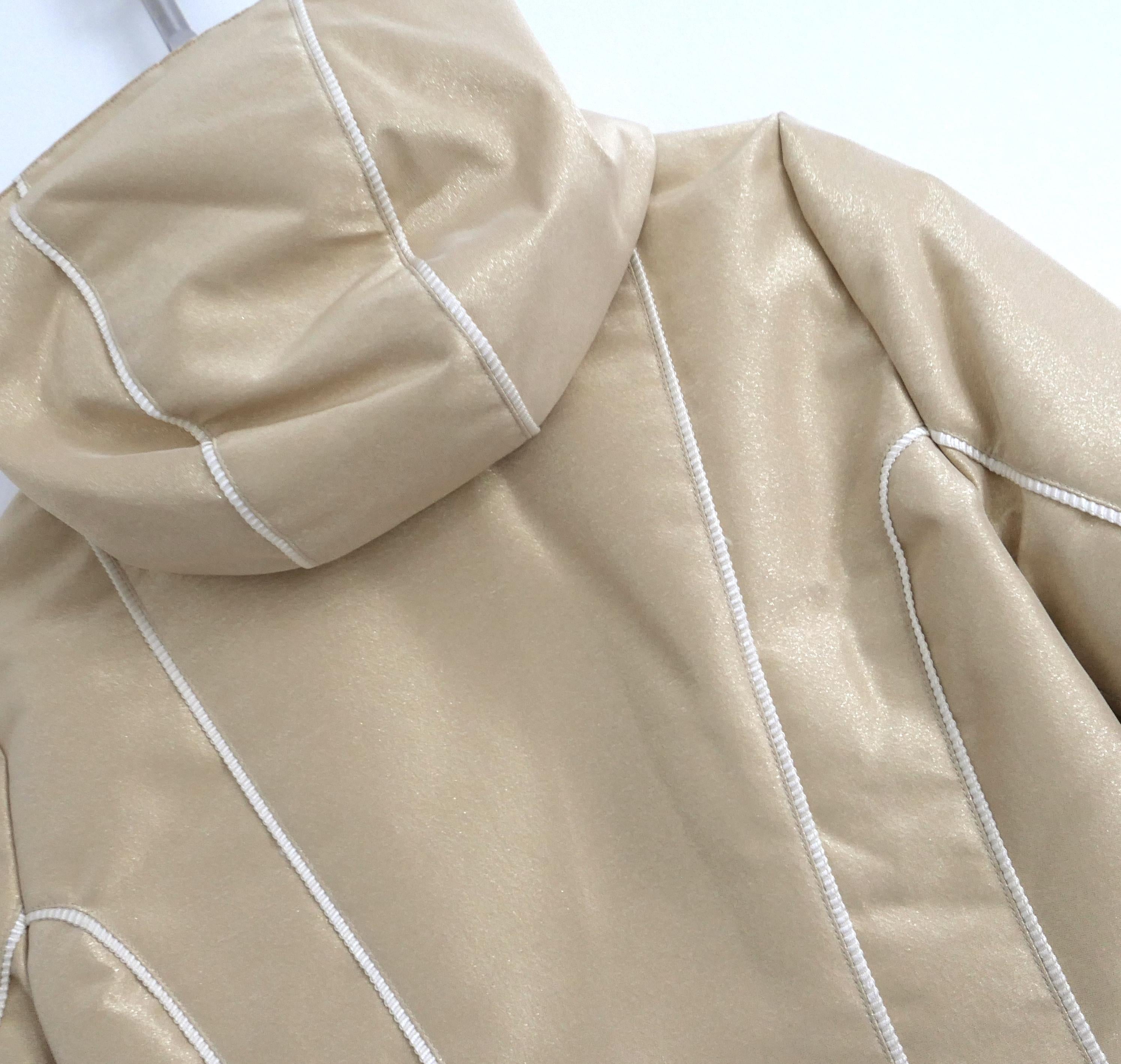 Giacca da sci Fendi in lurex dorato in vendita 3