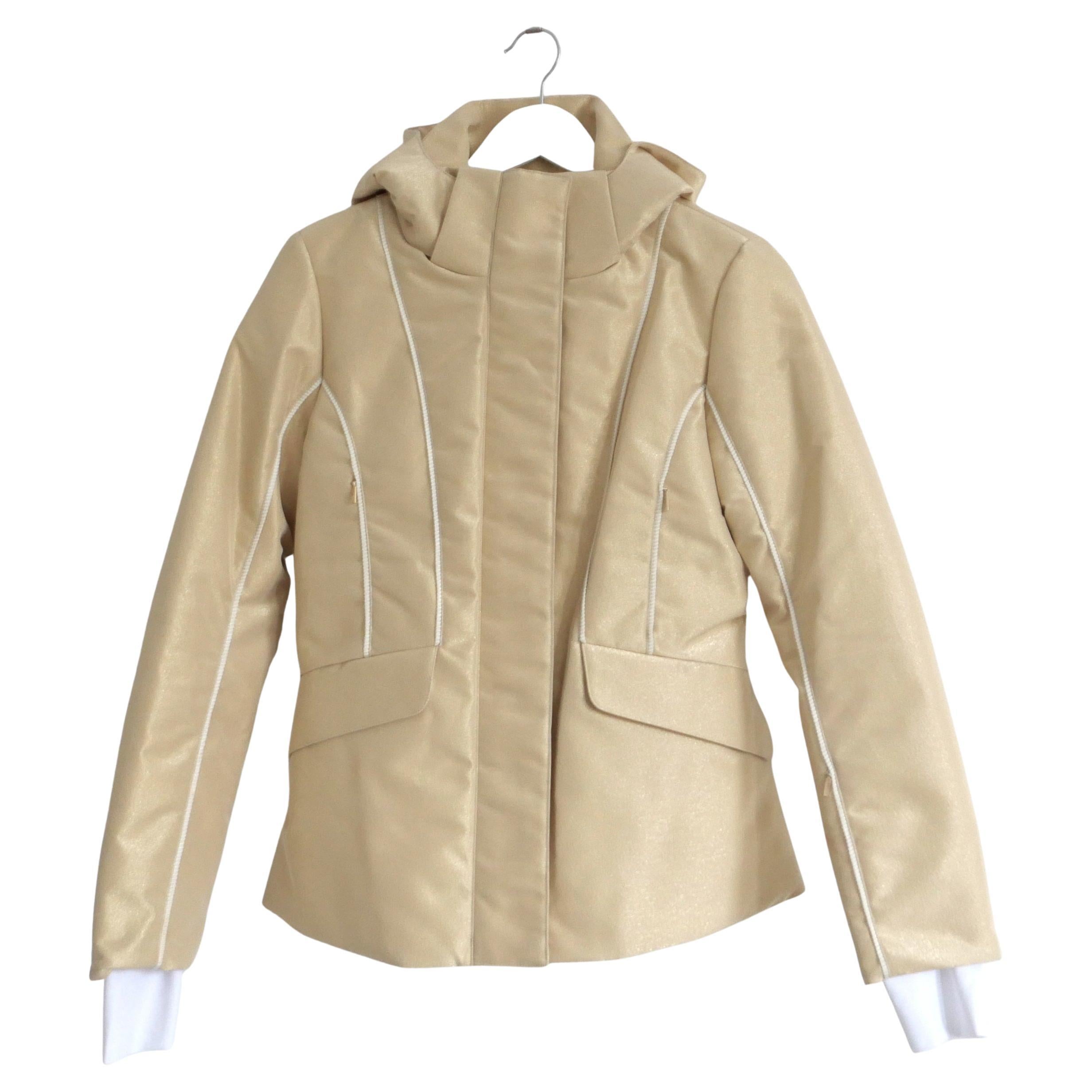 Fendi Gold Lurex Puffer Ski Jacket
