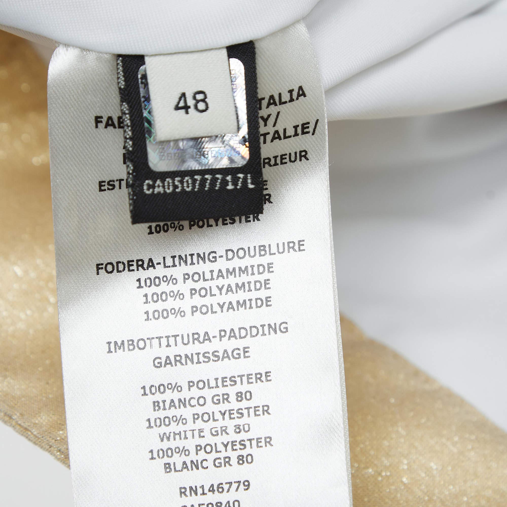 Fendi Gold Metallic Synthetische Rockhose mitsulat aus Kunststoff L Damen im Angebot