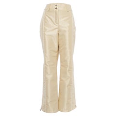 Fendi Gold Metallic Synthetic Insulated Ski Pants L