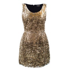 Fendi Gold Sequin Mini Dress size IT 42