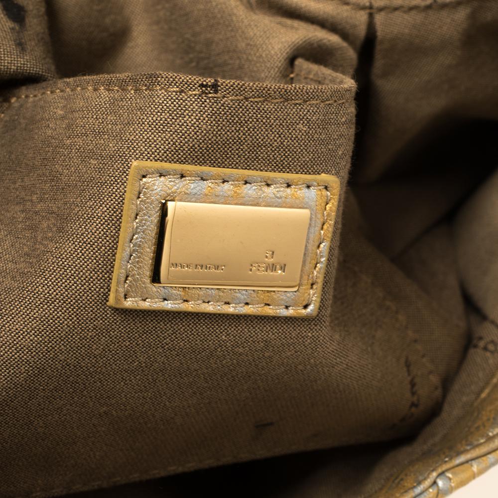 Fendi Gold/Silber Leder-Mini Spy Bag 6