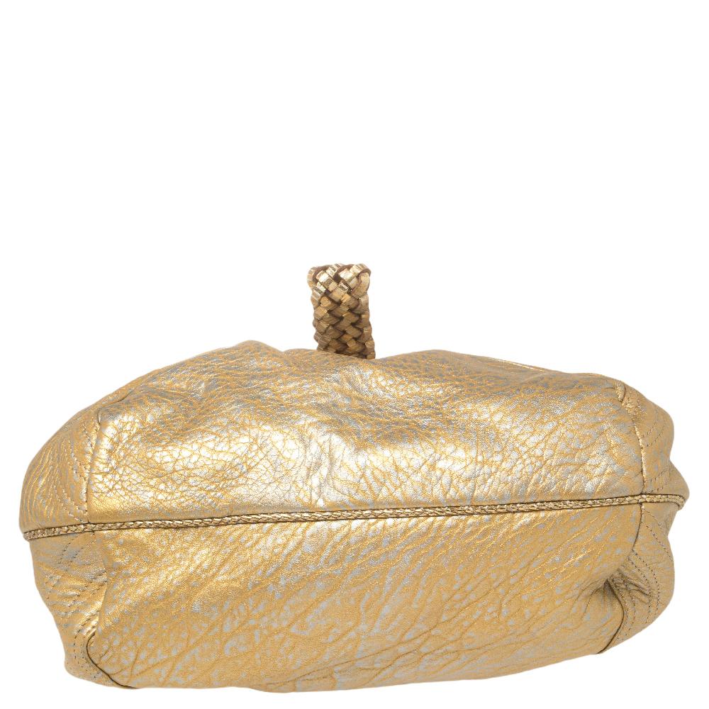 Fendi Gold/Silber Leder-Mini Spy Bag 7