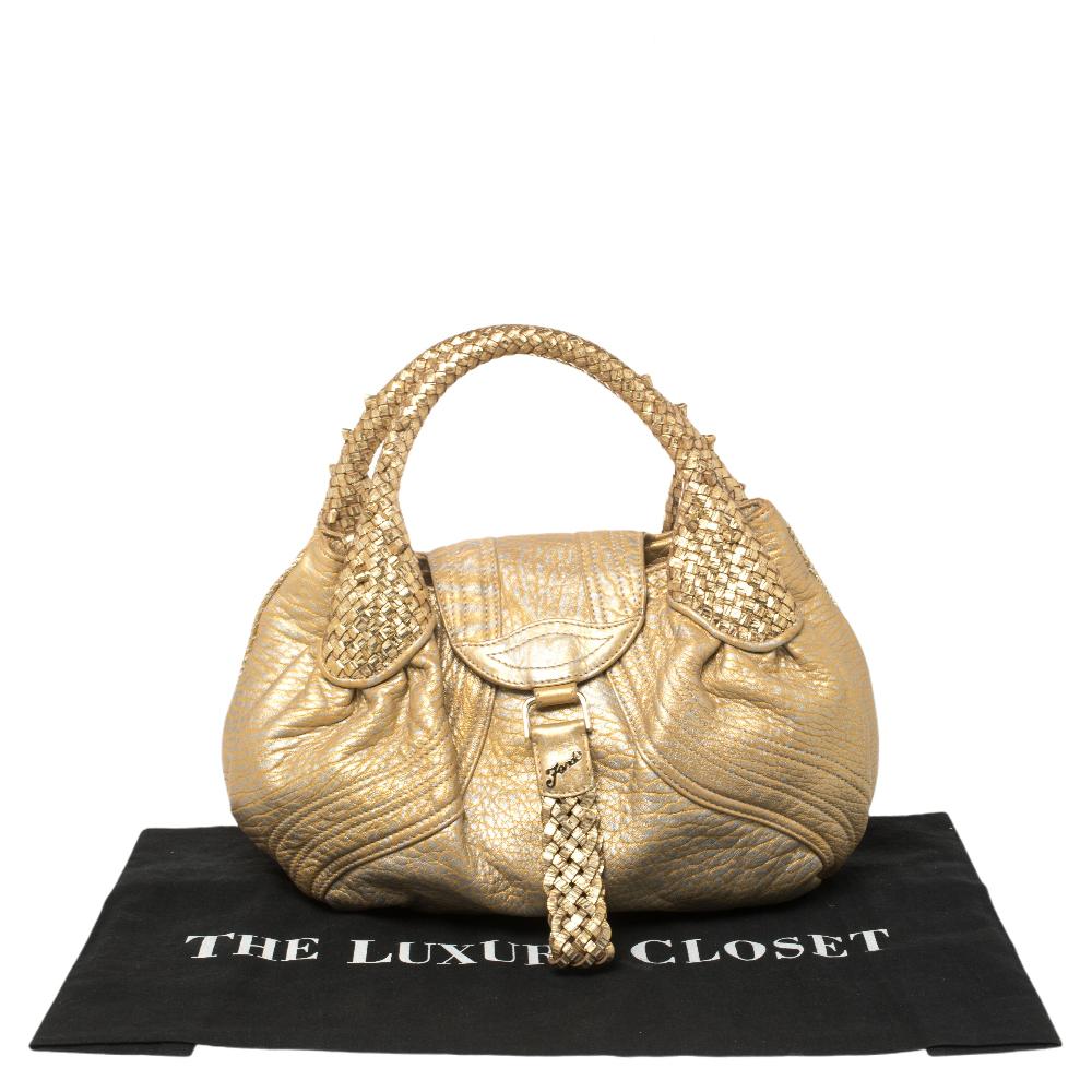 gold and silver handbags