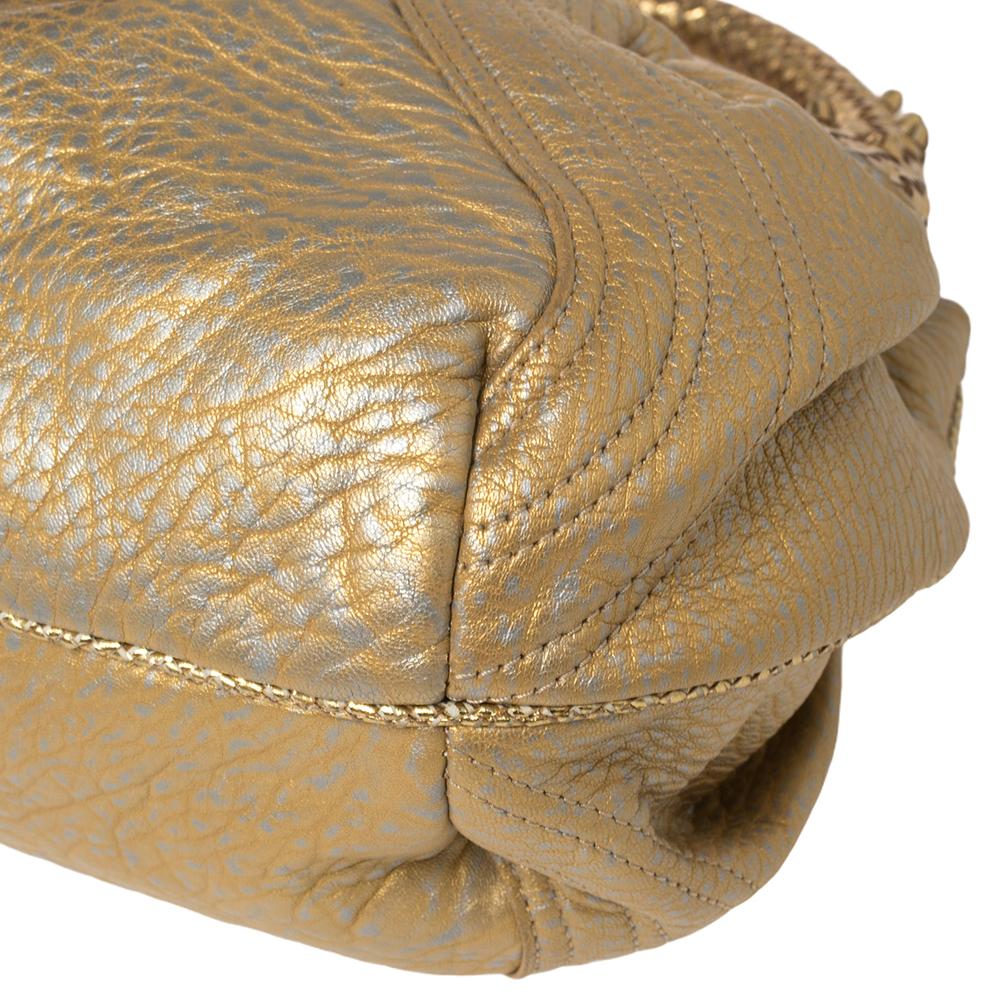 Fendi Gold/Silber Leder-Mini Spy Bag 4