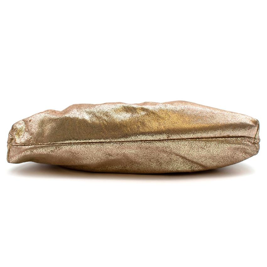 Brown Fendi Gold Suede Vintage Flap Bag For Sale