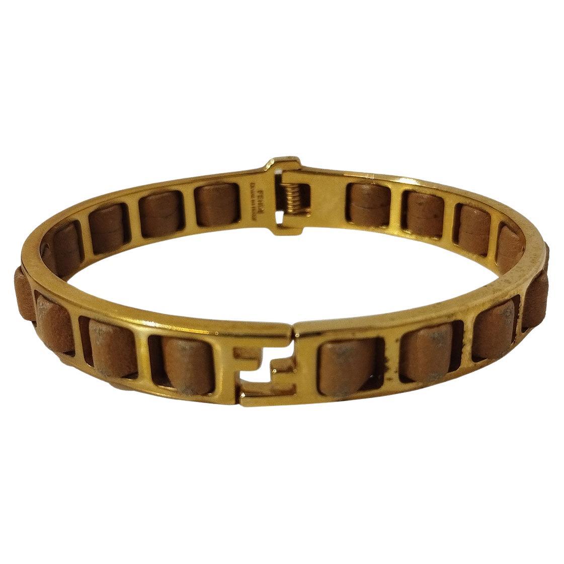 Fendi Golden Bracelet For Sale