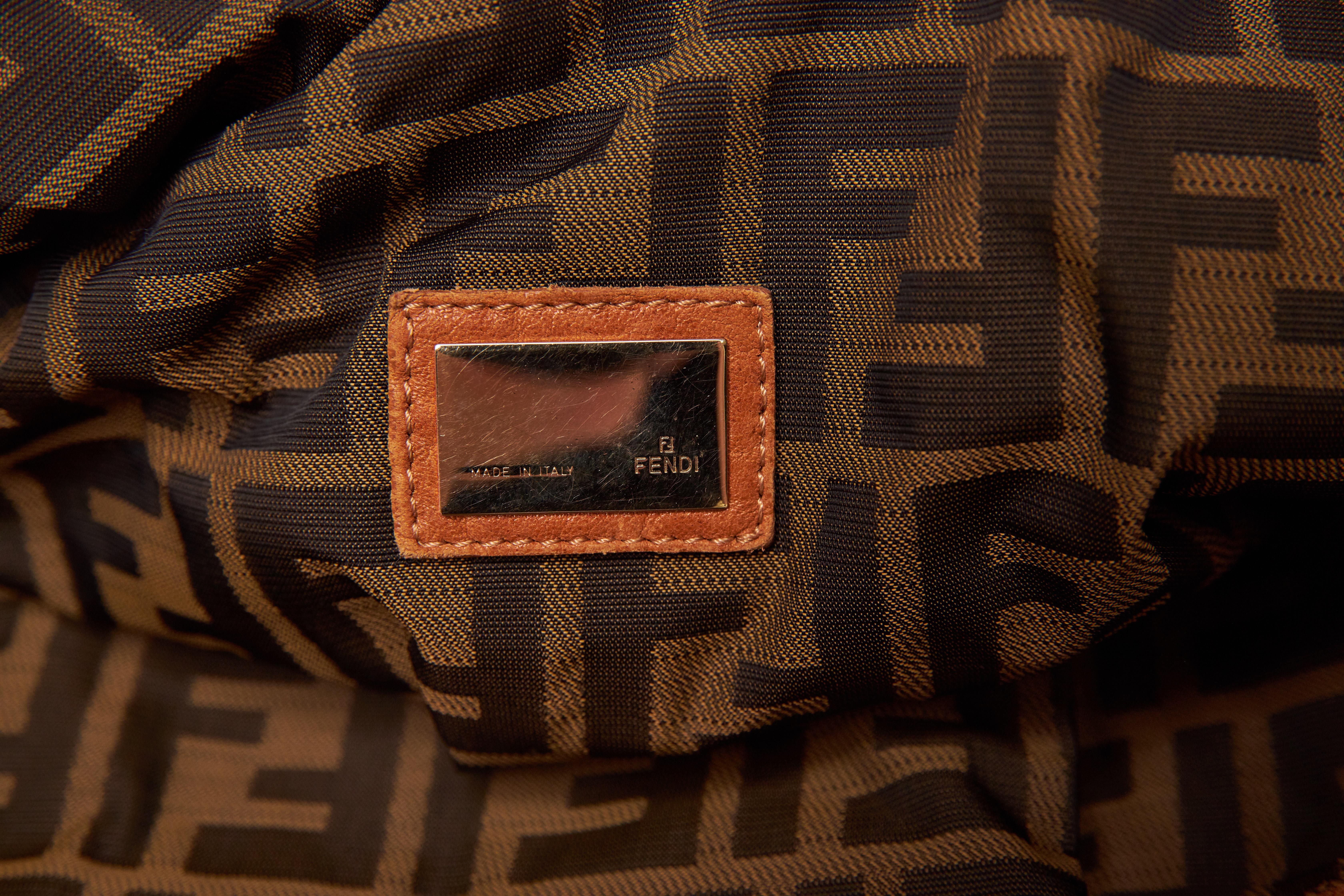 Fendi Golden Brown Nappa Leather Spy Hobo Bag (3br511) 6