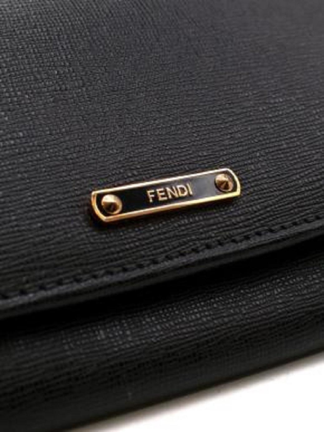 Fendi Grained Leather Wallet For Sale 6