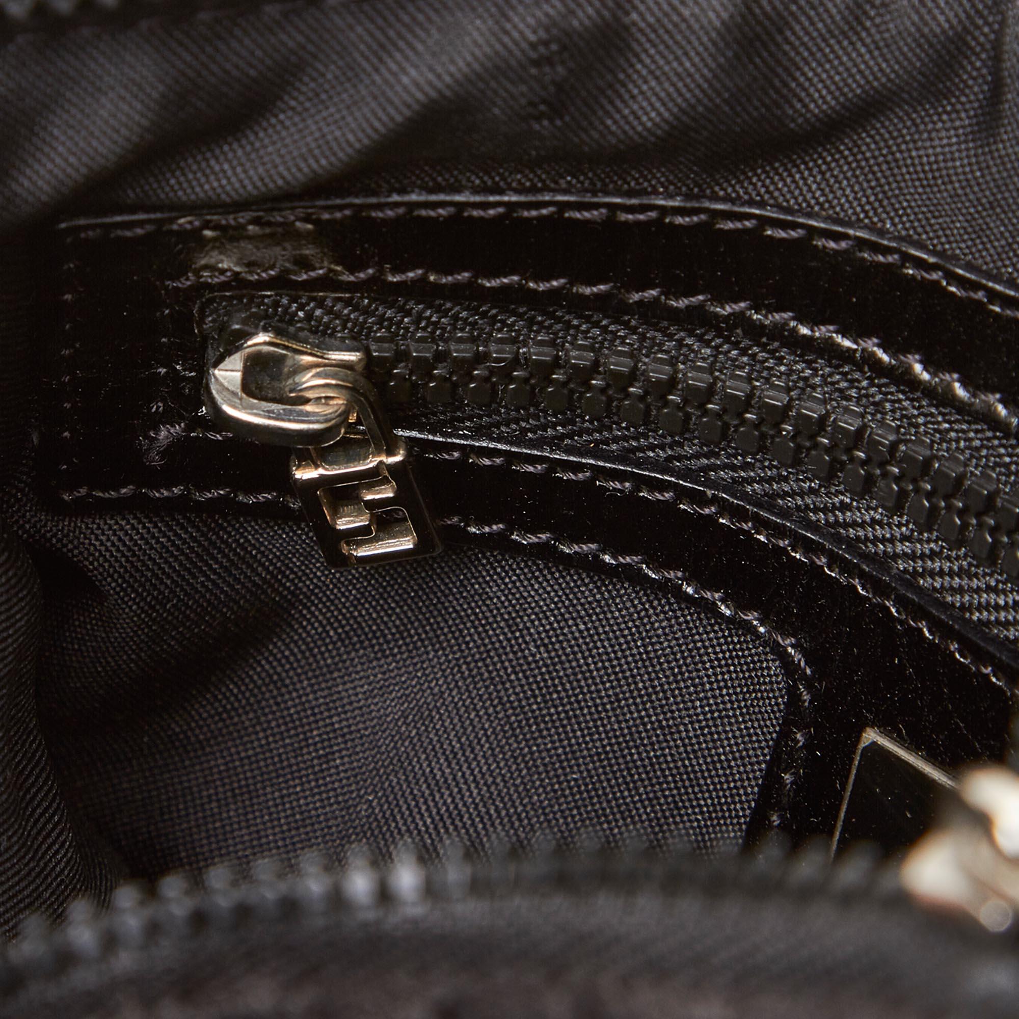 Fendi Gray Dark Gray Chemical Fiber Fabric Belt Bag Italy For Sale 4