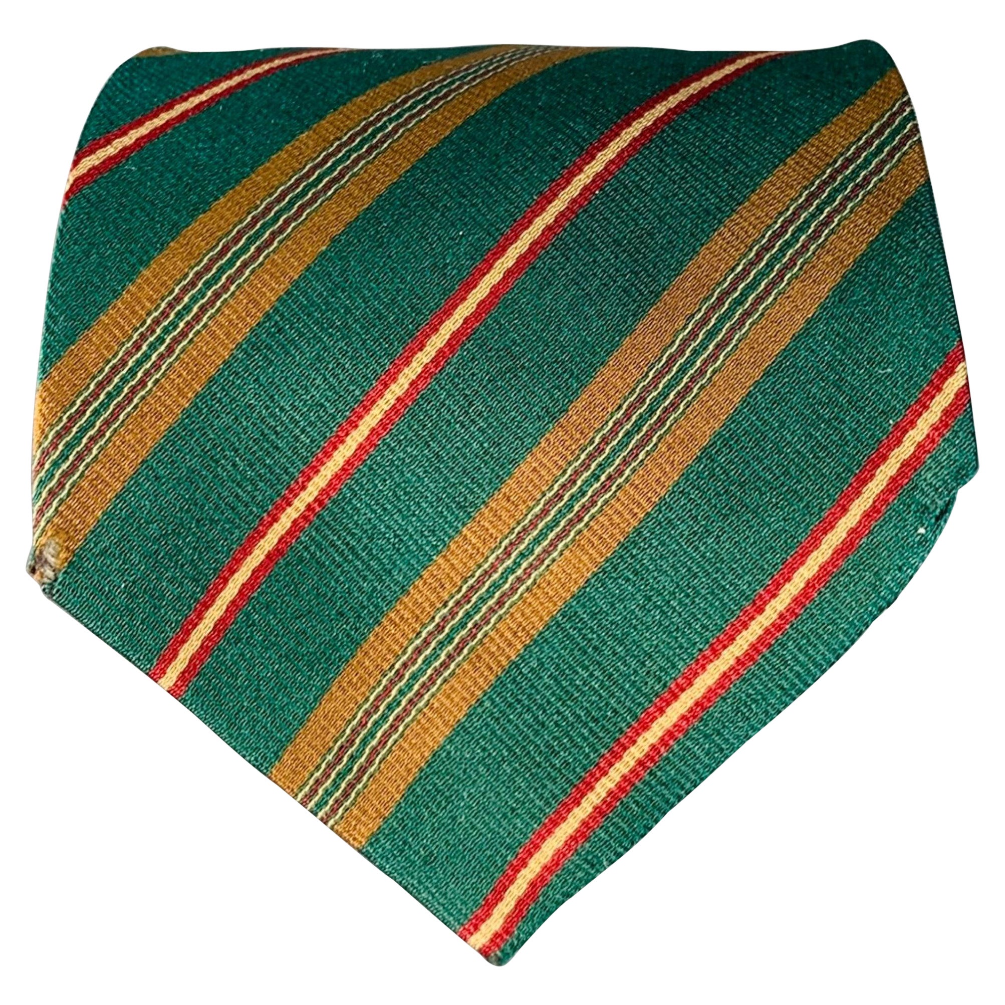 Cravatta in seta a strisce diagonali Greene & Greene