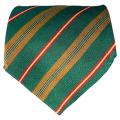 Cravatta in seta a strisce diagonali Greene & Greene