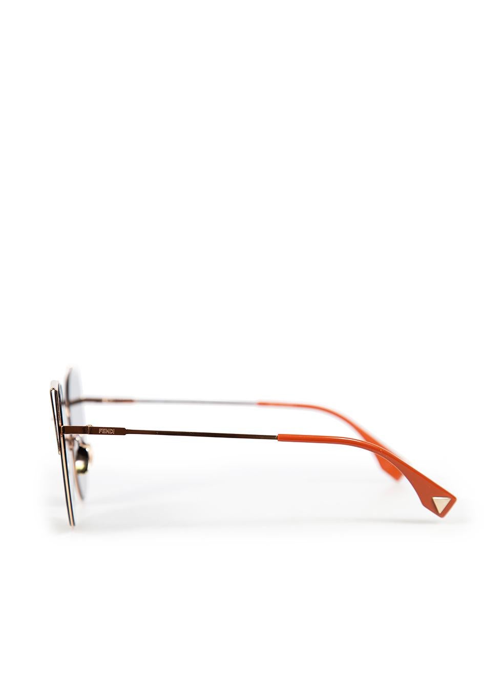 Women's Fendi Green Cat Eye Tinted Sunglasses For Sale