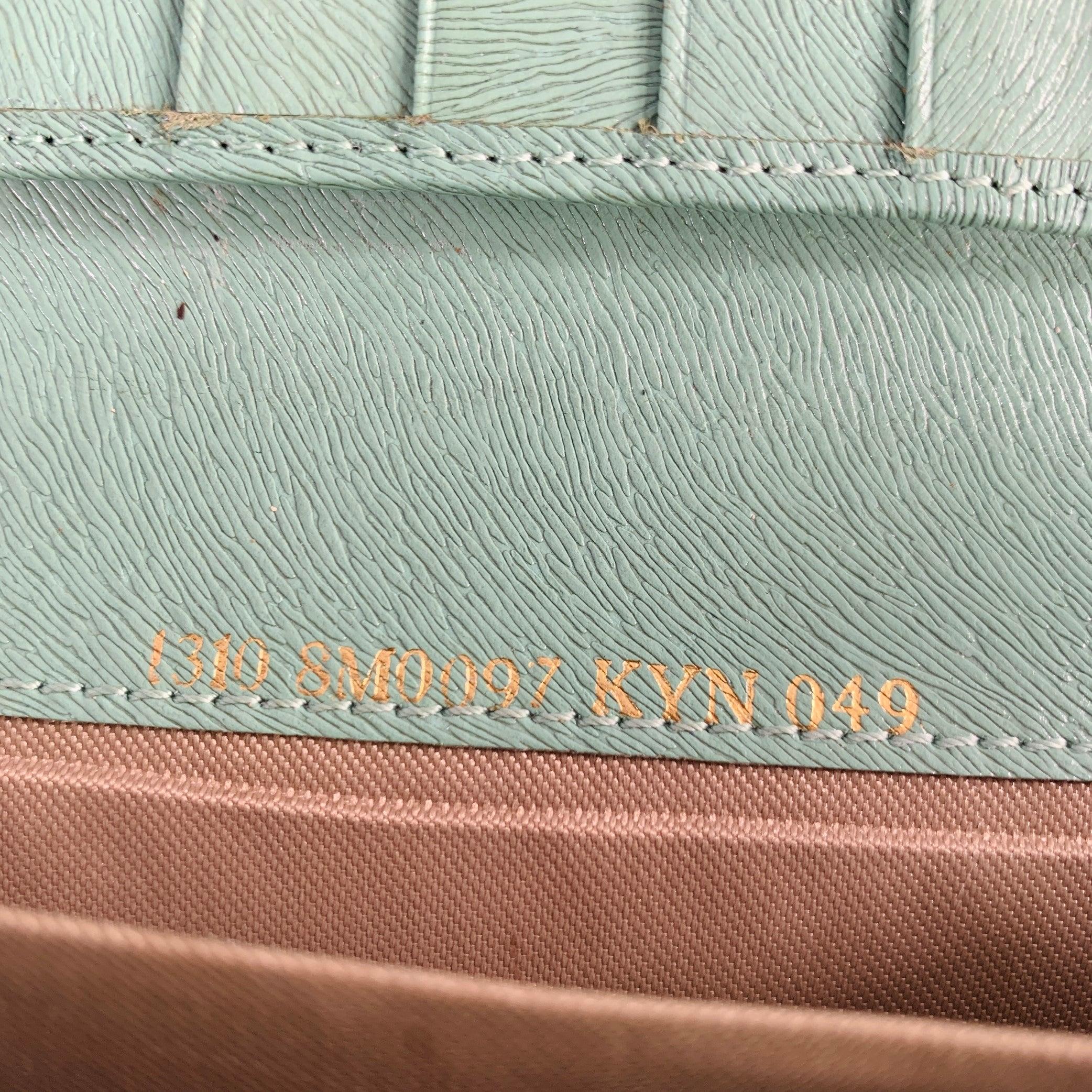 FENDI Green Embossed Leather Wallet For Sale 2