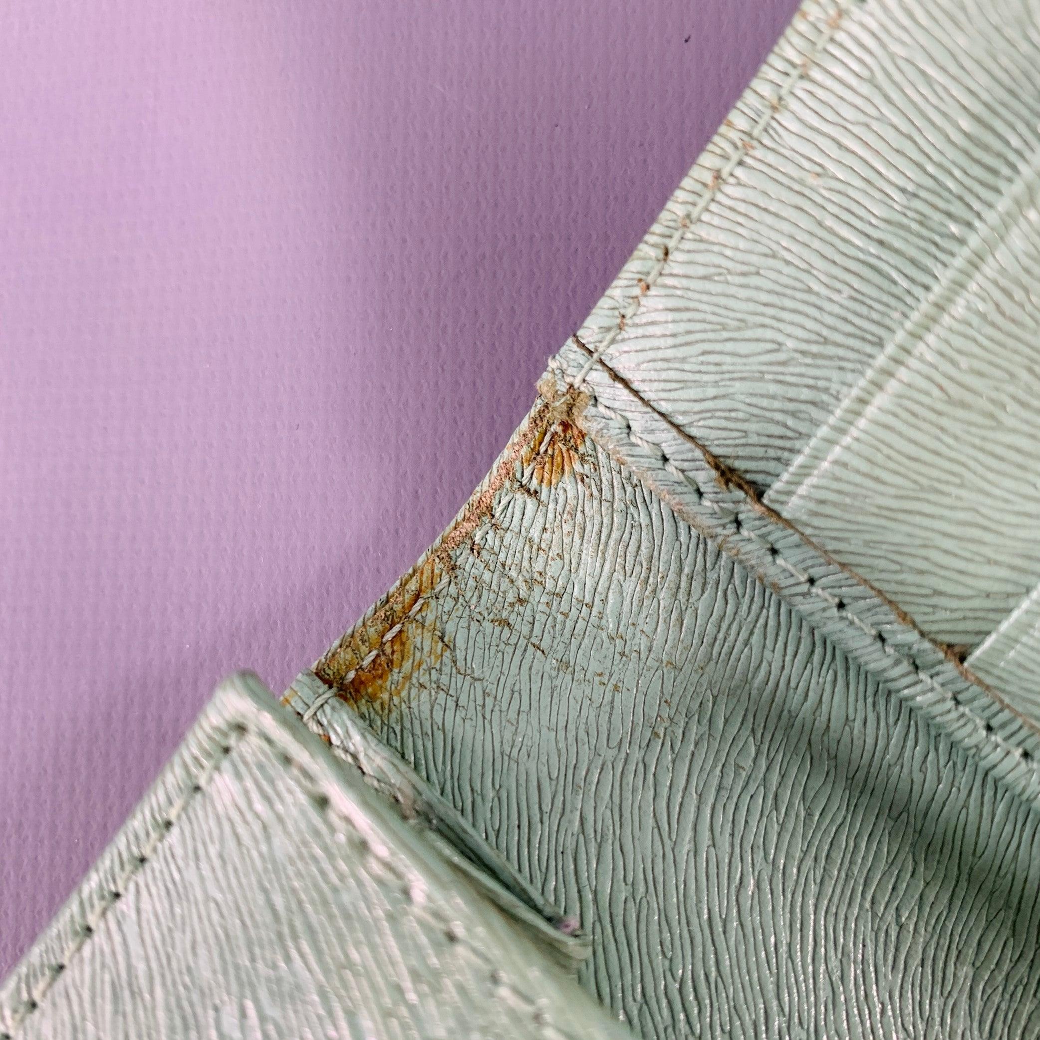 FENDI Green Embossed Leather Wallet For Sale 3